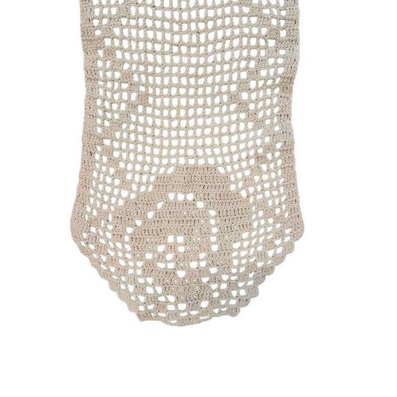 Crochet, Vintage Tan Cotton 6.5" x 14.5" - Picture 4 of 6